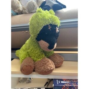 Rottweiler Dog in Green Dinosaur Costume Plush Stuffed Animal 1616